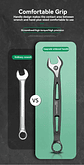 Industrial Combination Wrench | Cr-V Open-End & 12-Point Plum Spanner - thumbnail 27