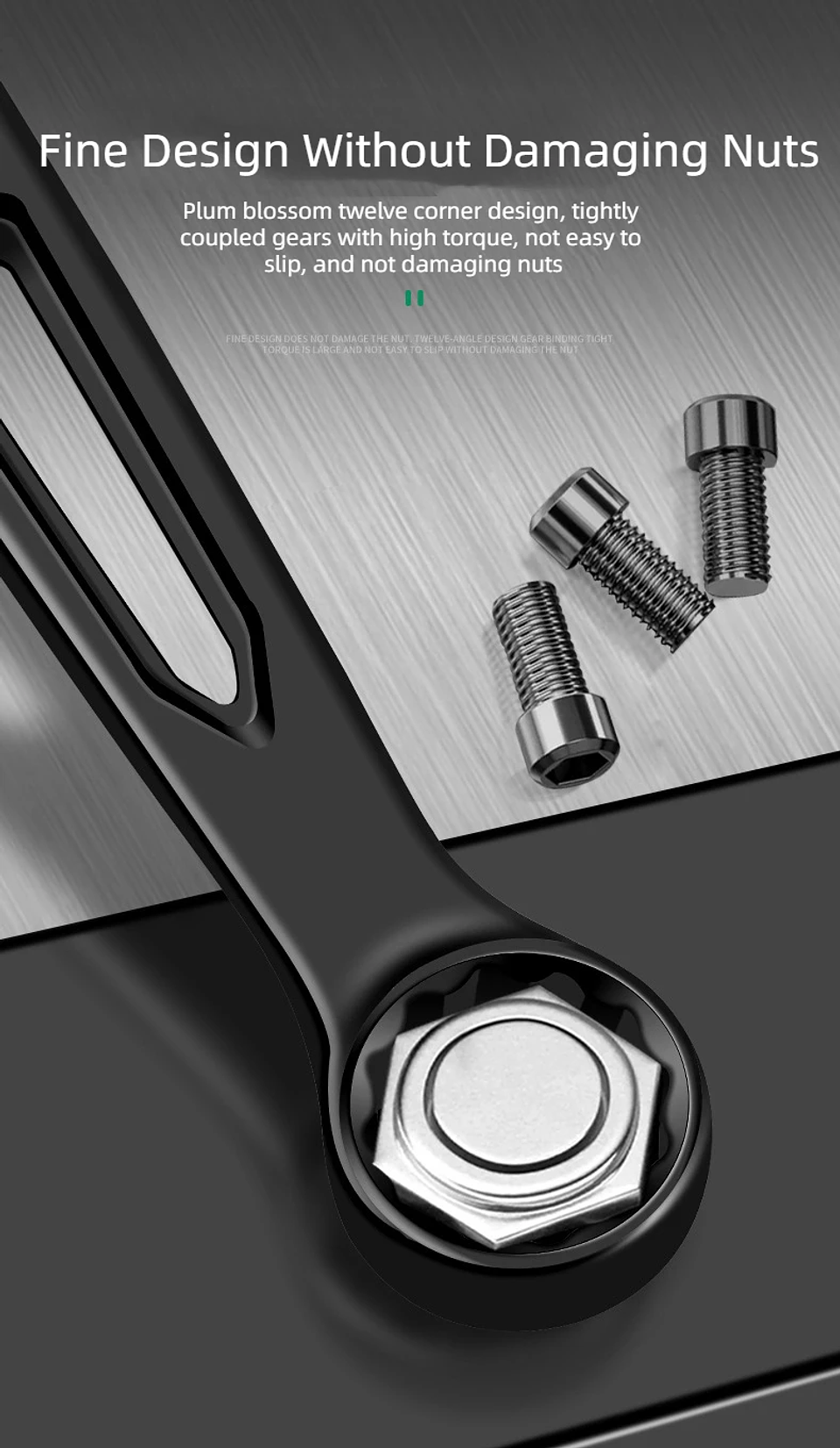 Industrial Combination Wrench | Cr-V Open-End & 12-Point Plum Spanner 30