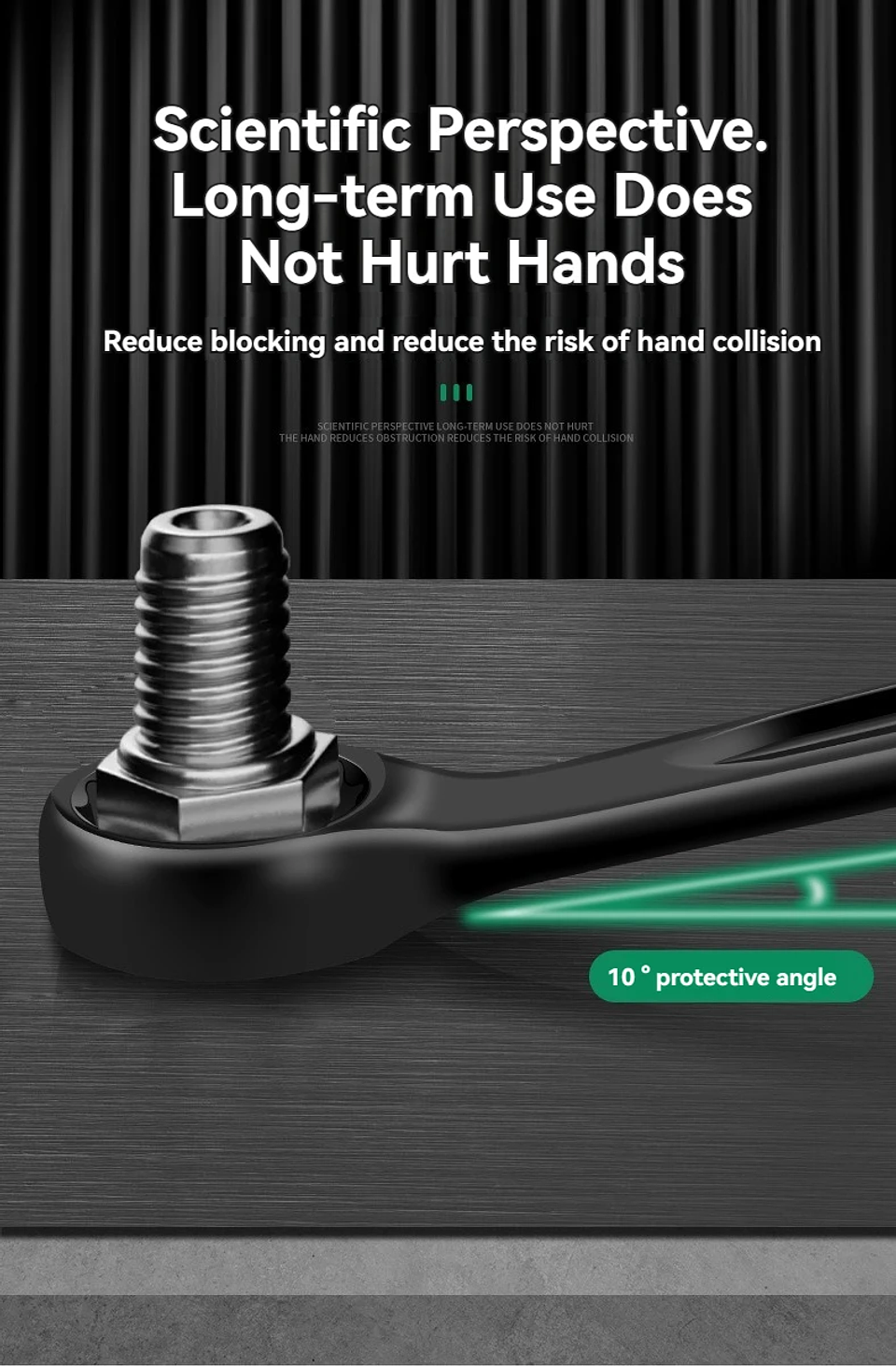 Industrial Combination Wrench | Cr-V Open-End & 12-Point Plum Spanner 32