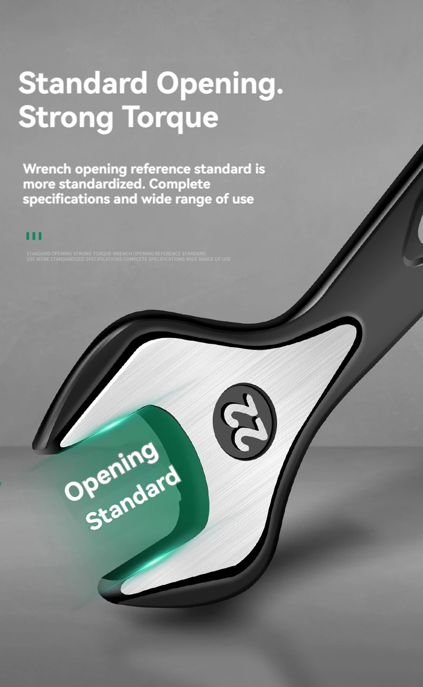 Industrial Combination Wrench | Cr-V Open-End & 12-Point Plum Spanner 34