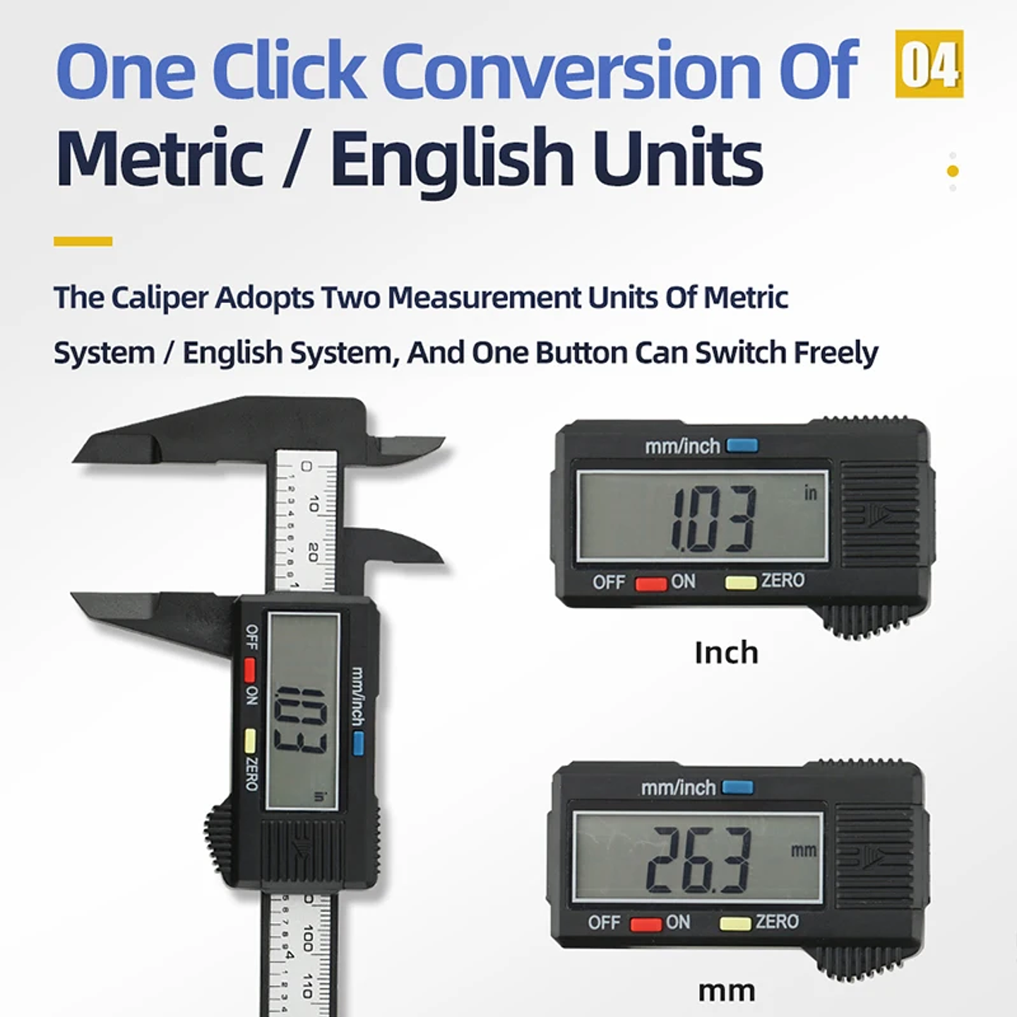 Digital LCD Electronic Caliper | Carbon Fiber Composite Micrometer & Ruler 5
