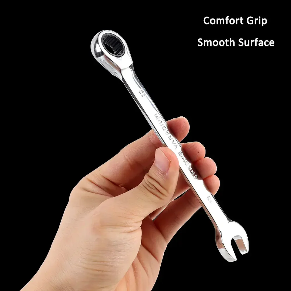 Professional Ratchet Handle Wrench | High-Torque Cr-V Steel Spanner 2