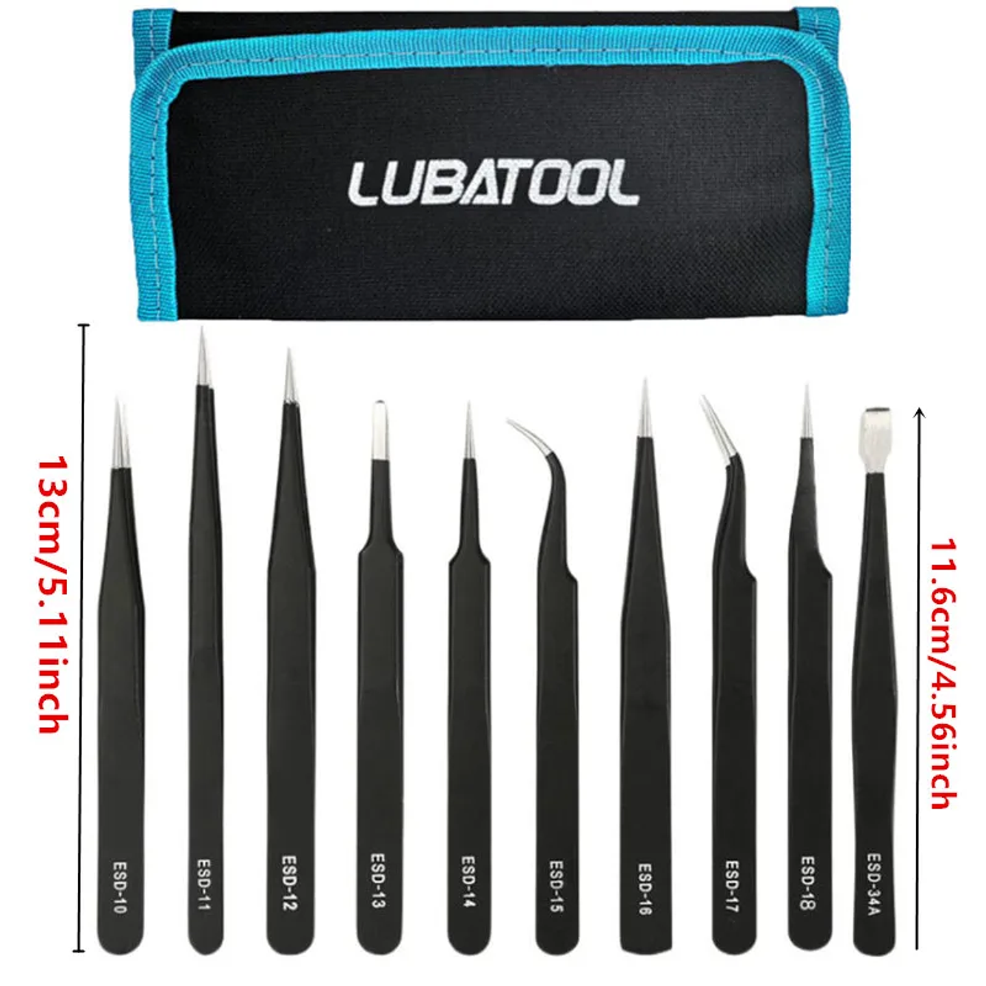 Professional Anti-Static Tweezers | High-Precision Stainless Steel Electronics Tool 2