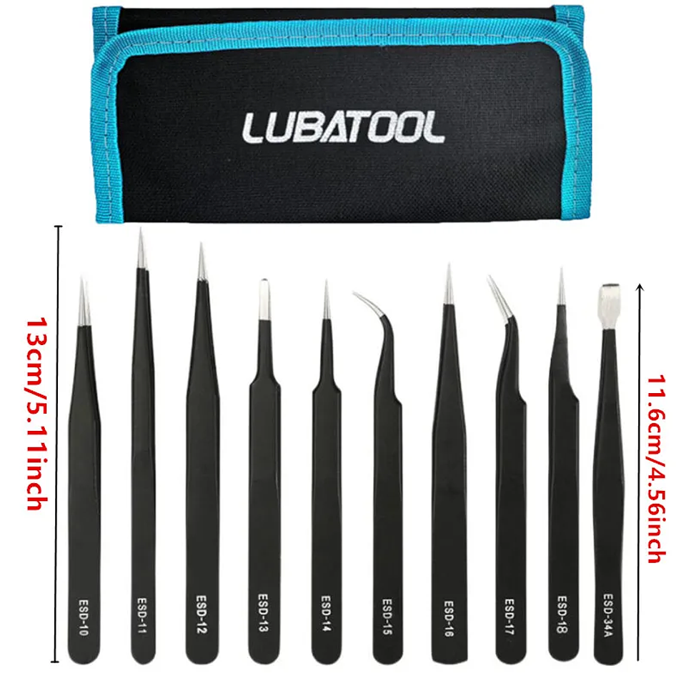 Professional Anti-Static Tweezers | High-Precision Stainless Steel Electronics Tool 2