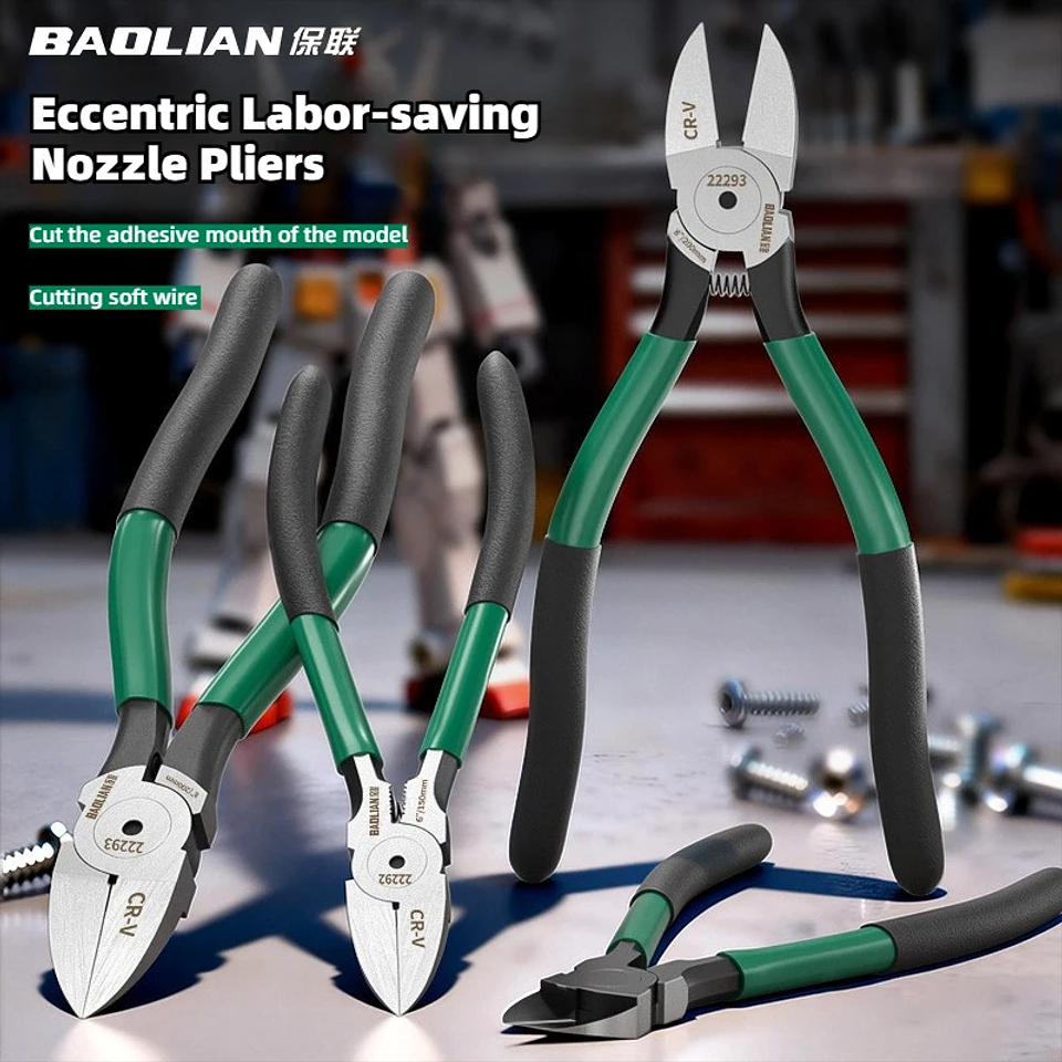 Professional Plastic Nippers | Chrome Vanadium Flush Cutters with Ergonomic Bent Handle 1