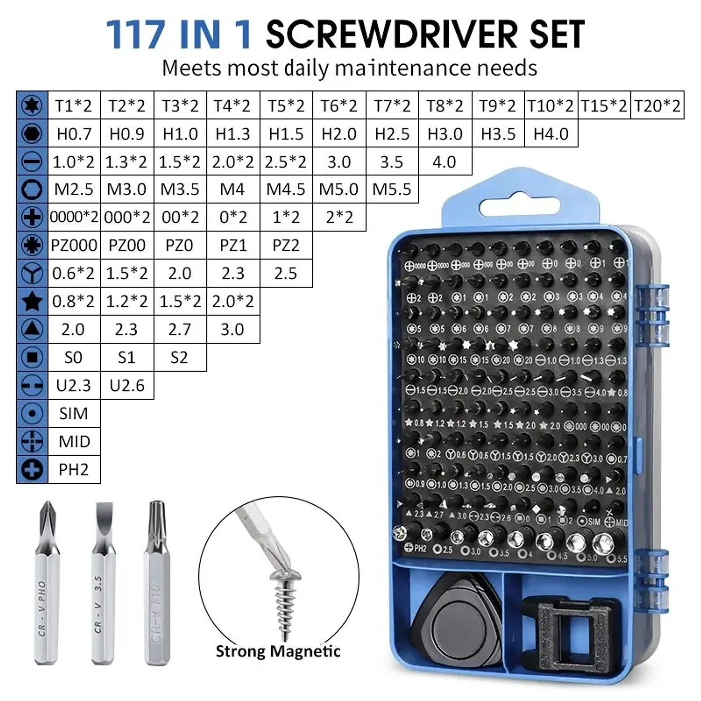 115-in-1 Precision Magnetic Screwdriver Set | Professional Cr-V Repair Toolkit 3