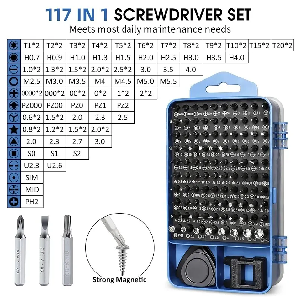 115-in-1 Precision Magnetic Screwdriver Set | Professional Cr-V Repair Toolkit 3