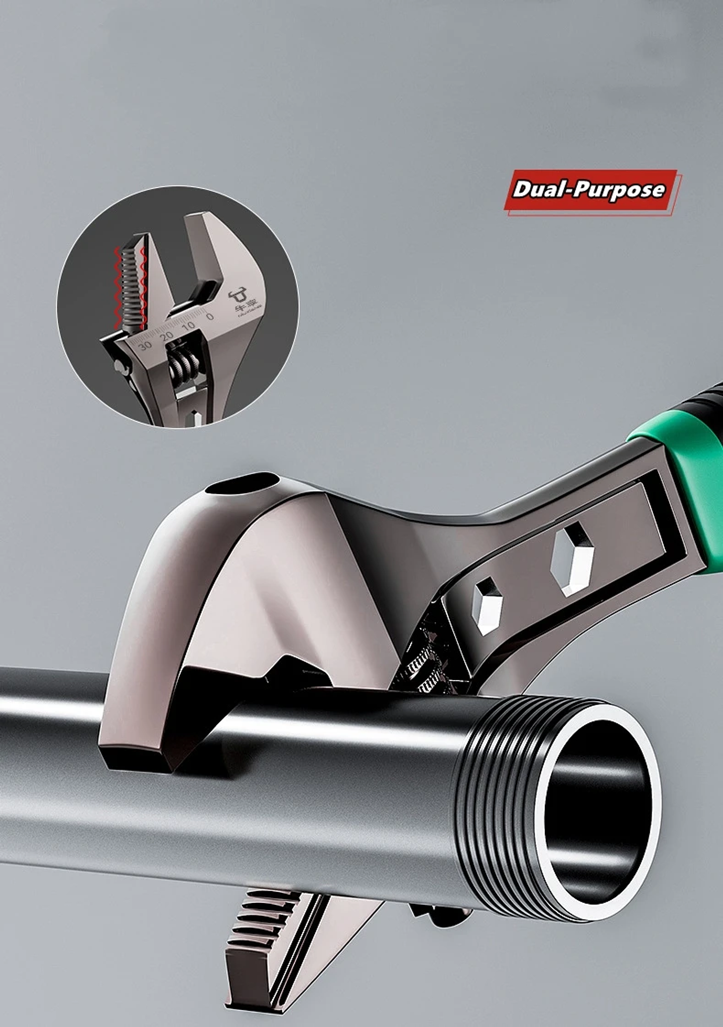 Industrial Adjustable Wrench | High-Strength Cr-V Precision Spanner 4