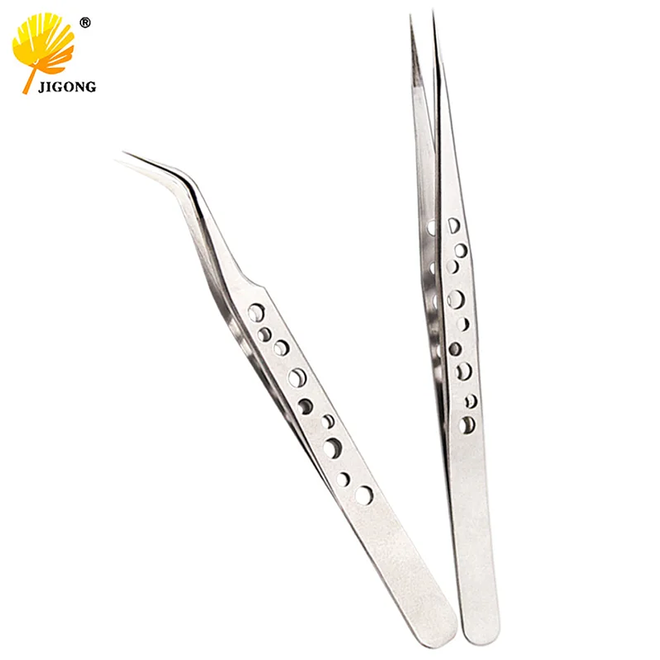 Professional Anti-Static Tweezers | High-Precision Stainless Steel Electronics Maintenance Tool 1