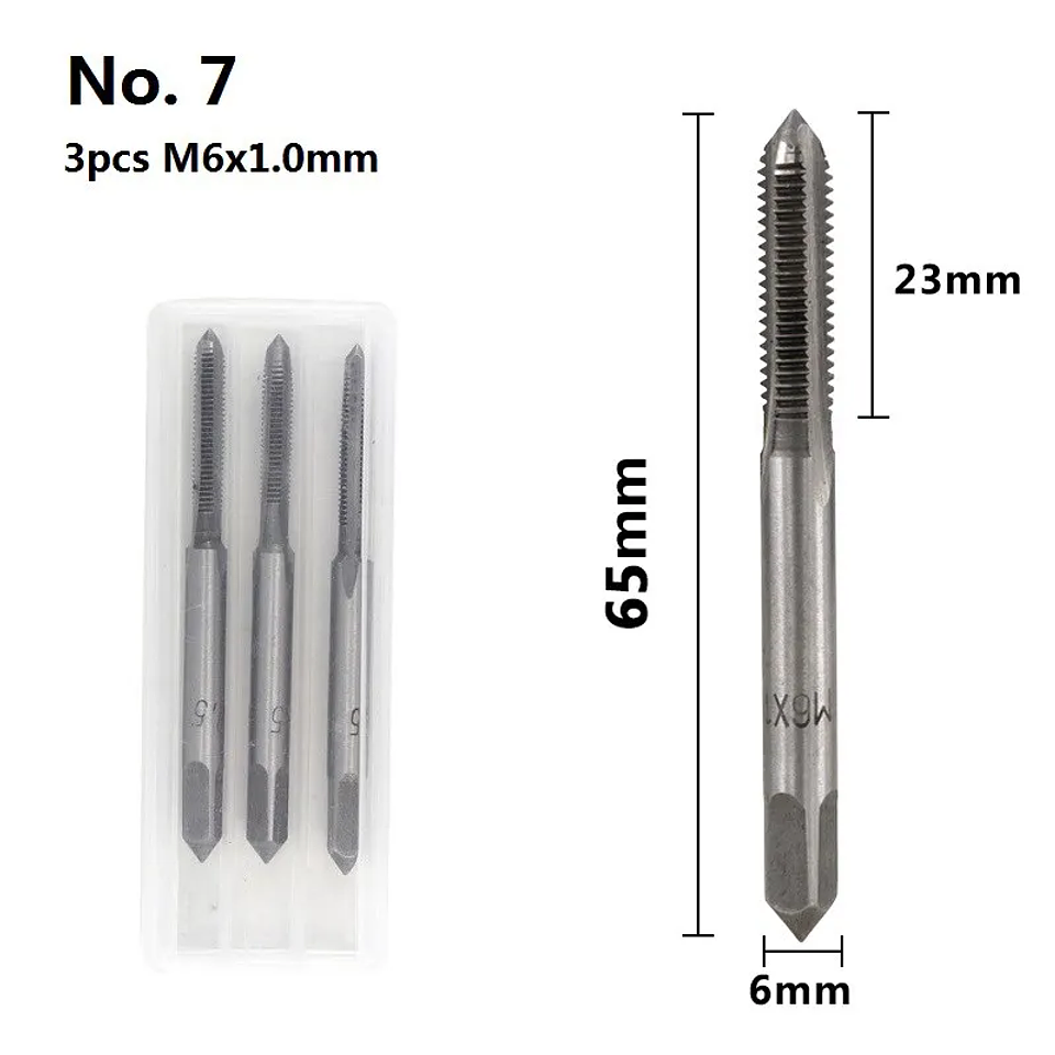 3-Piece Metric Hand Tap Set | High-Hardness Alloy Steel Threading Tool 7