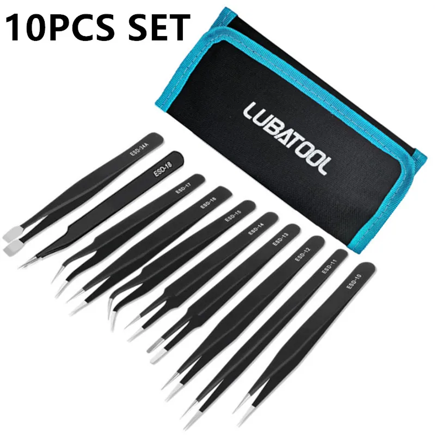 Professional Anti-Static Tweezers | High-Precision Stainless Steel Electronics Tool 6