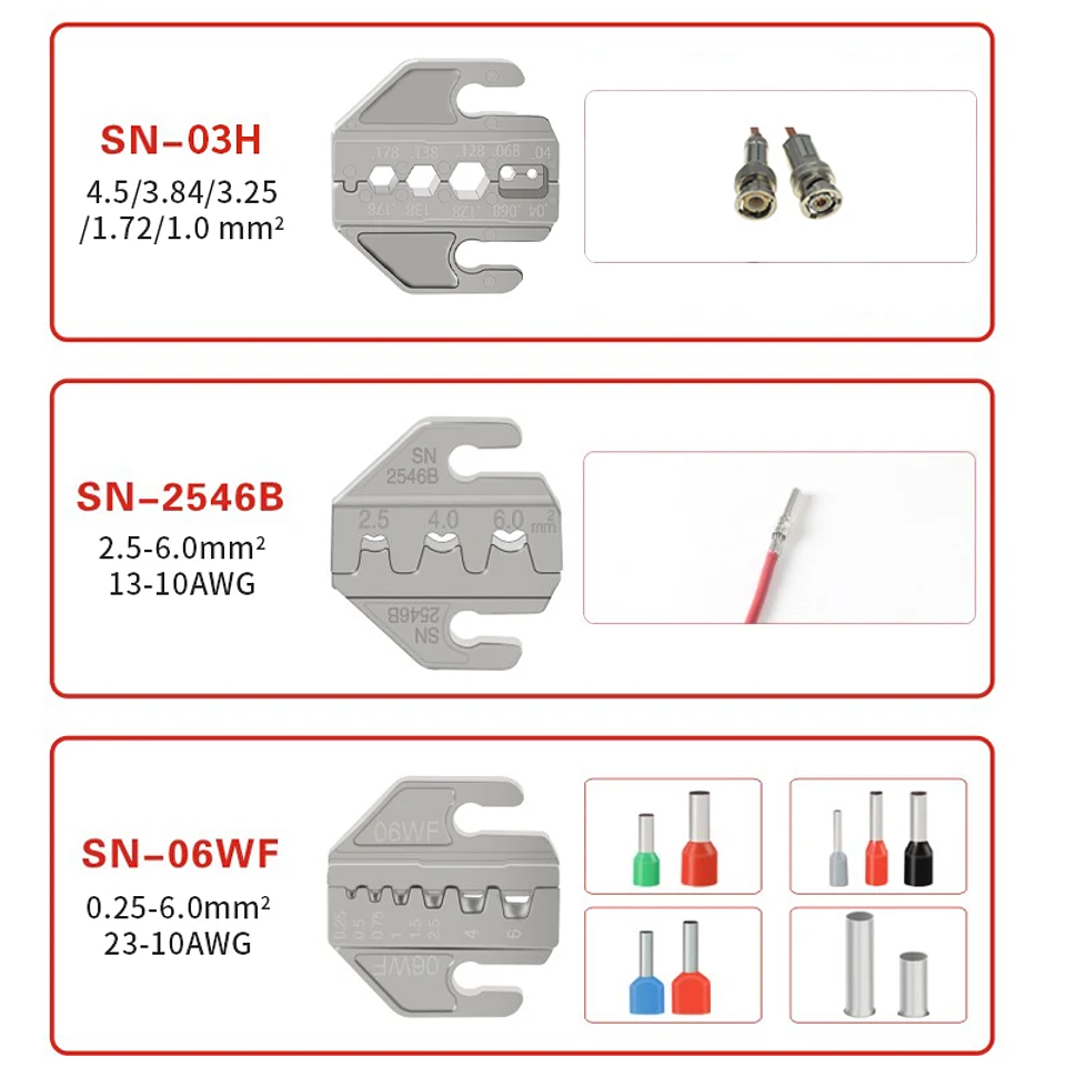 SN-Series Professional Ratchet Crimping Pliers | European Style Precision Tool 3