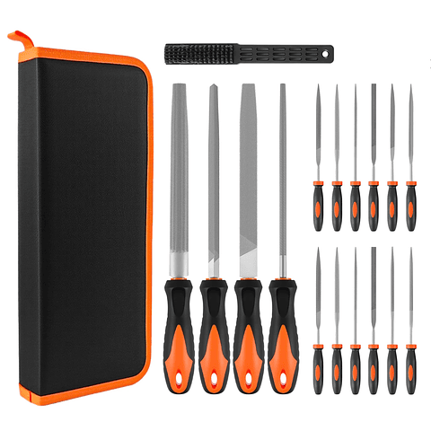 17-Piece Premium Metal & Wood File Set | T12 Alloy Steel Precision Tool Kit with Carrying Case