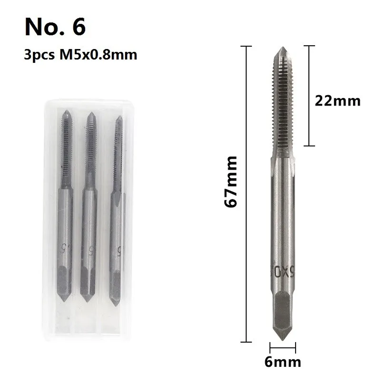3-Piece Metric Hand Tap Set | High-Hardness Alloy Steel Threading Tool 11