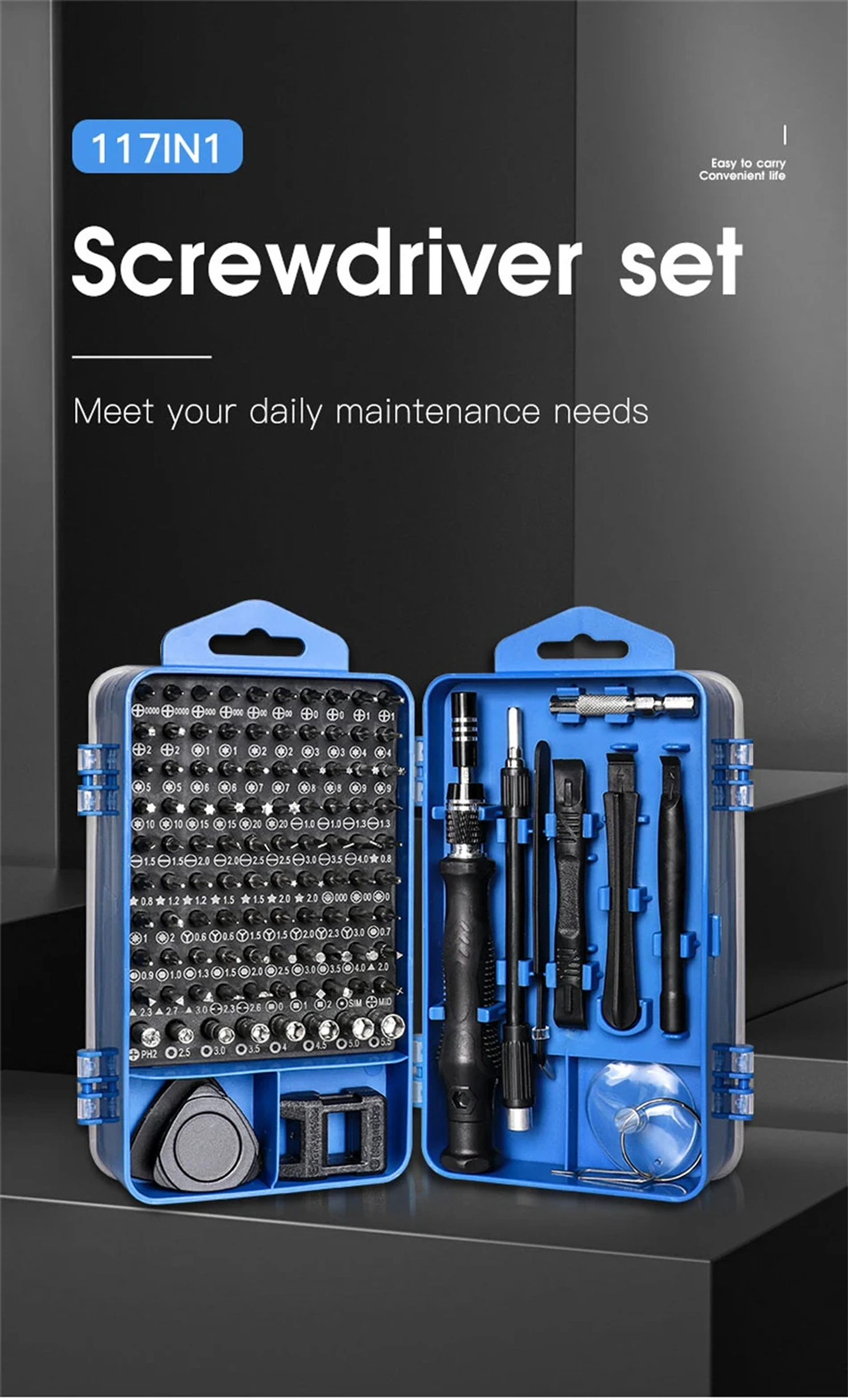 115-in-1 Precision Magnetic Screwdriver Set | Professional Cr-V Repair Toolkit 8