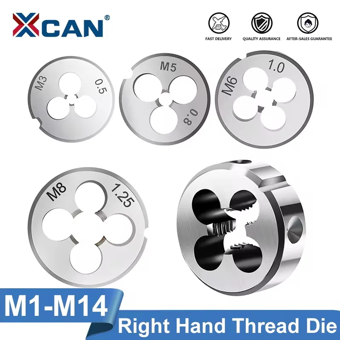 Professional Metric Round Thread Die | High-Hardness Alloy Steel Right-Hand Threading Tool 1