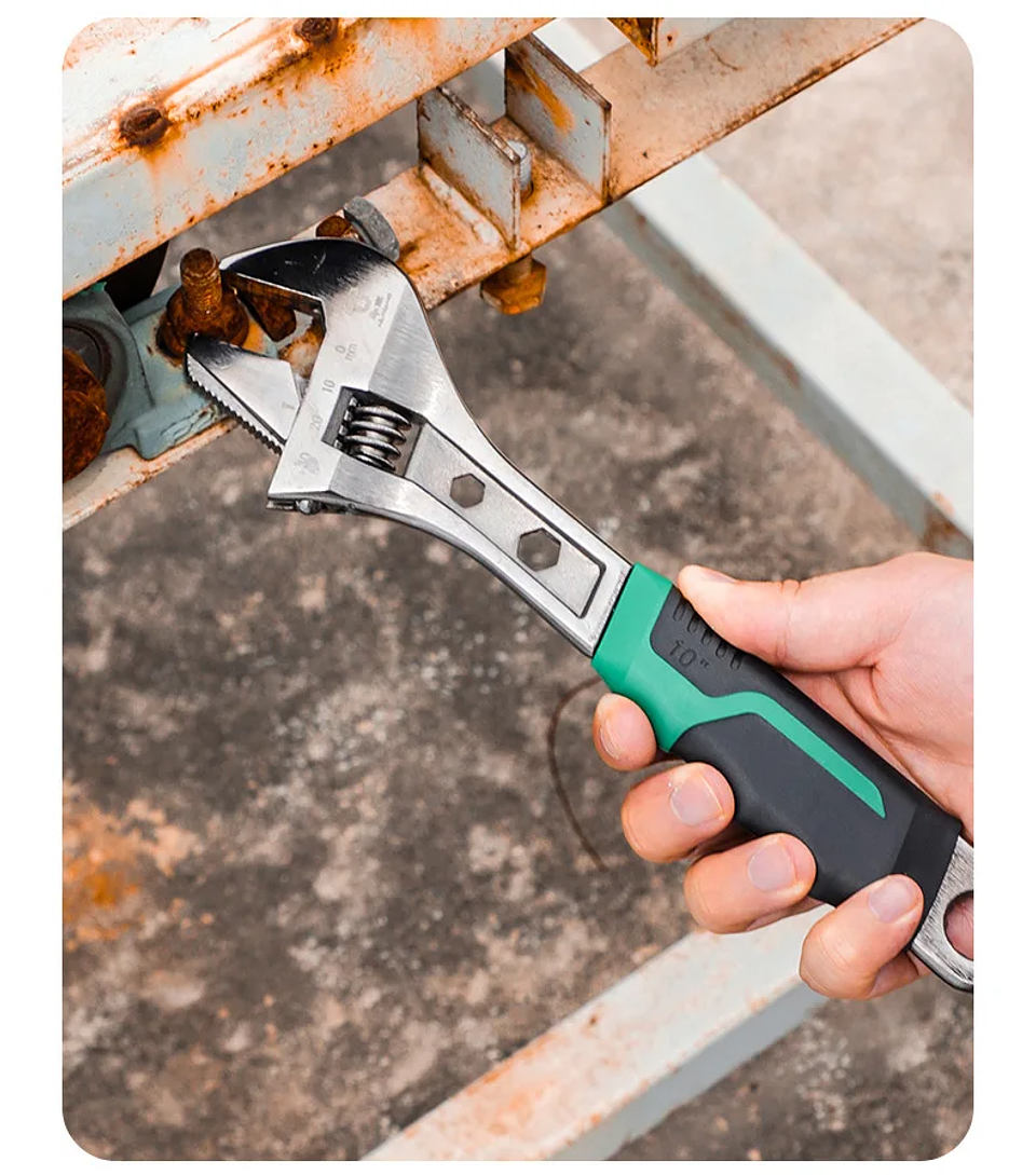 Industrial Adjustable Wrench | High-Strength Cr-V Precision Spanner 6