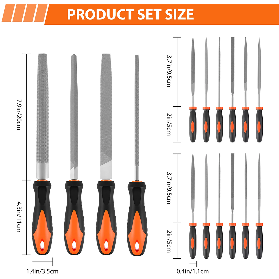17-Piece Premium Metal & Wood File Set | T12 Alloy Steel Precision Tool Kit with Carrying Case 2