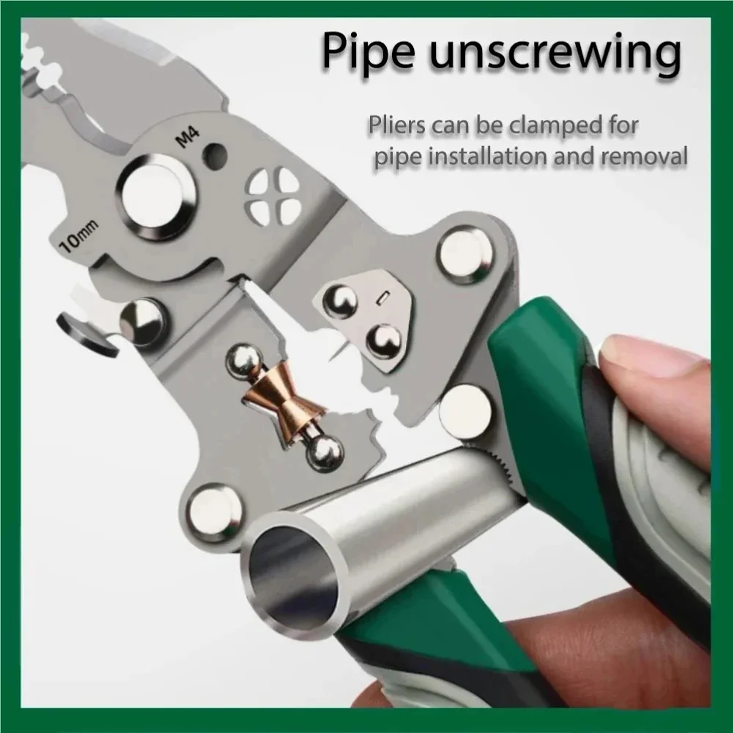 Foldable 8-in-1 Multifunctional Wire Stripper & Crimper | Professional S2 Carbon Steel Electrical Tool 4