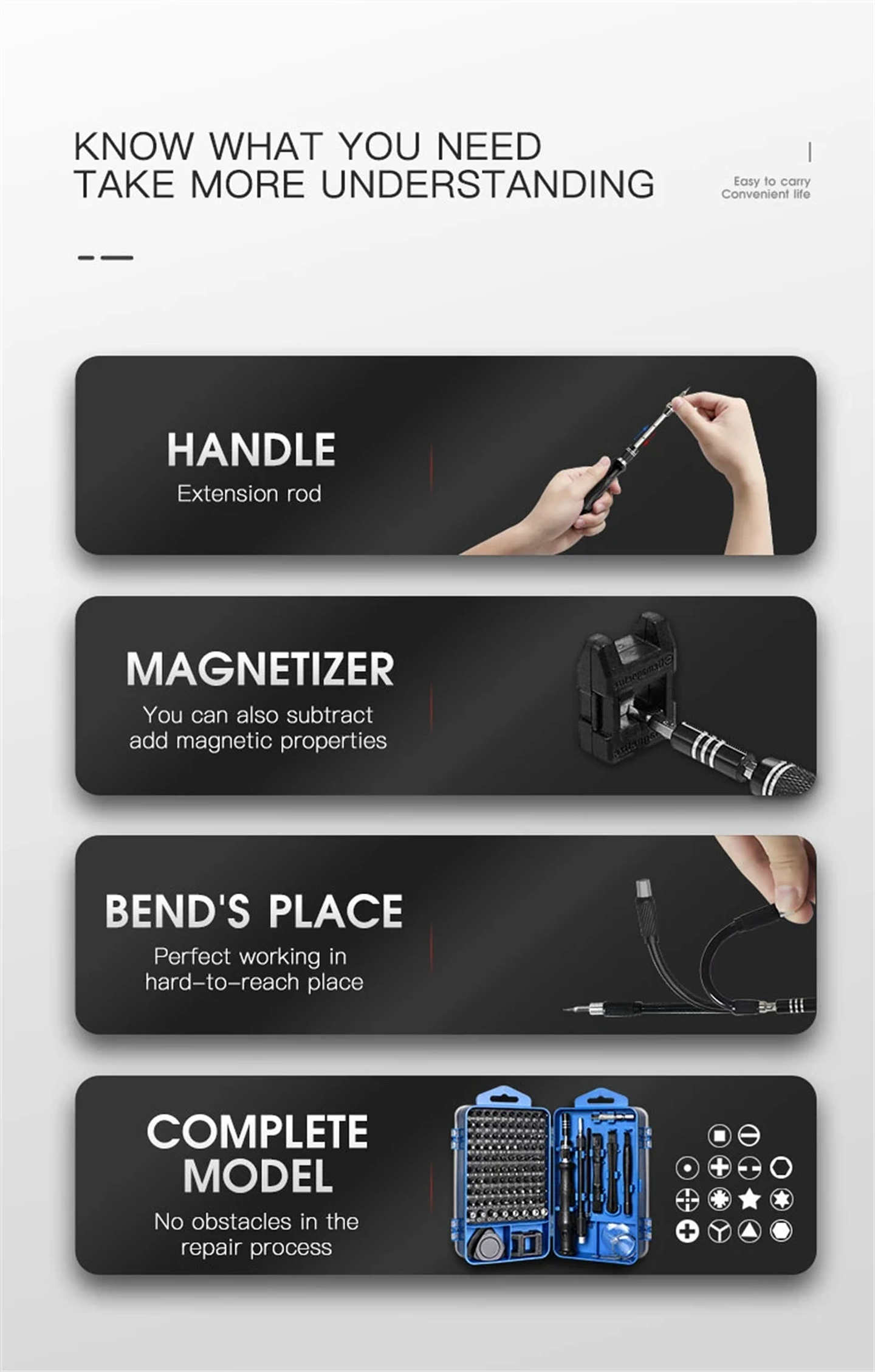 115-in-1 Precision Magnetic Screwdriver Set | Professional Cr-V Repair Toolkit 9