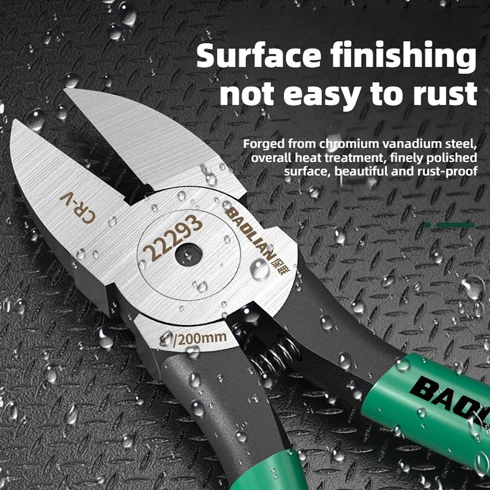 Professional Plastic Nippers | Chrome Vanadium Flush Cutters with Ergonomic Bent Handle 4