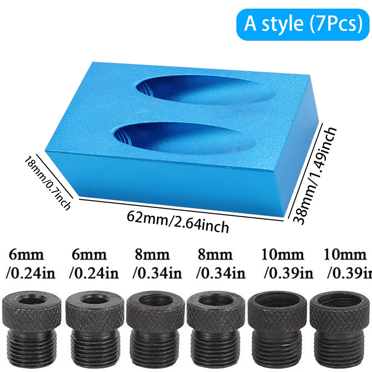 15° Pocket Hole Jig Kit | Aluminum Oblique Hole Locator for Woodworking 7