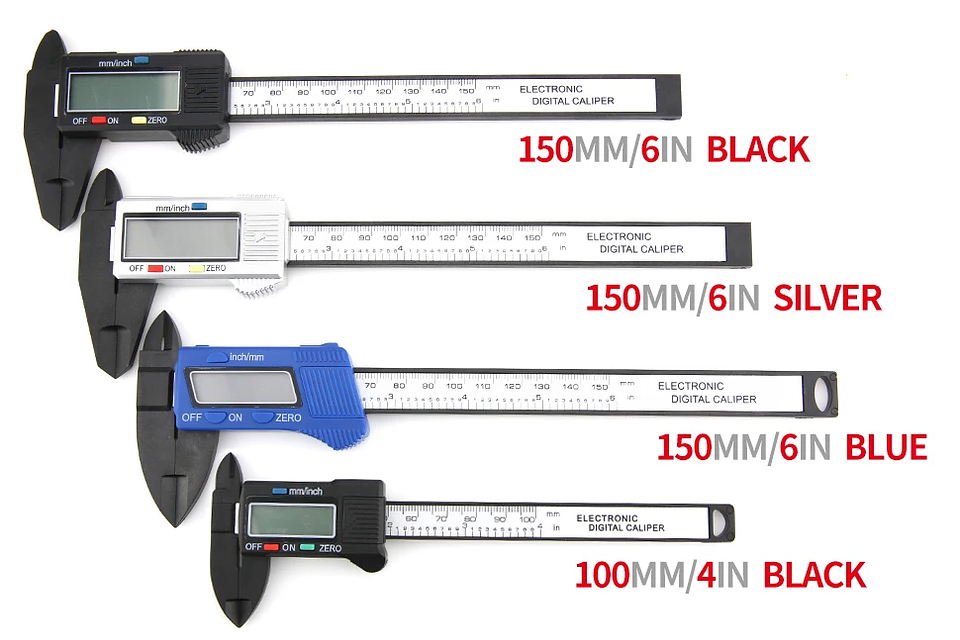 Digital LCD Electronic Caliper | Carbon Fiber Composite Micrometer & Ruler 13