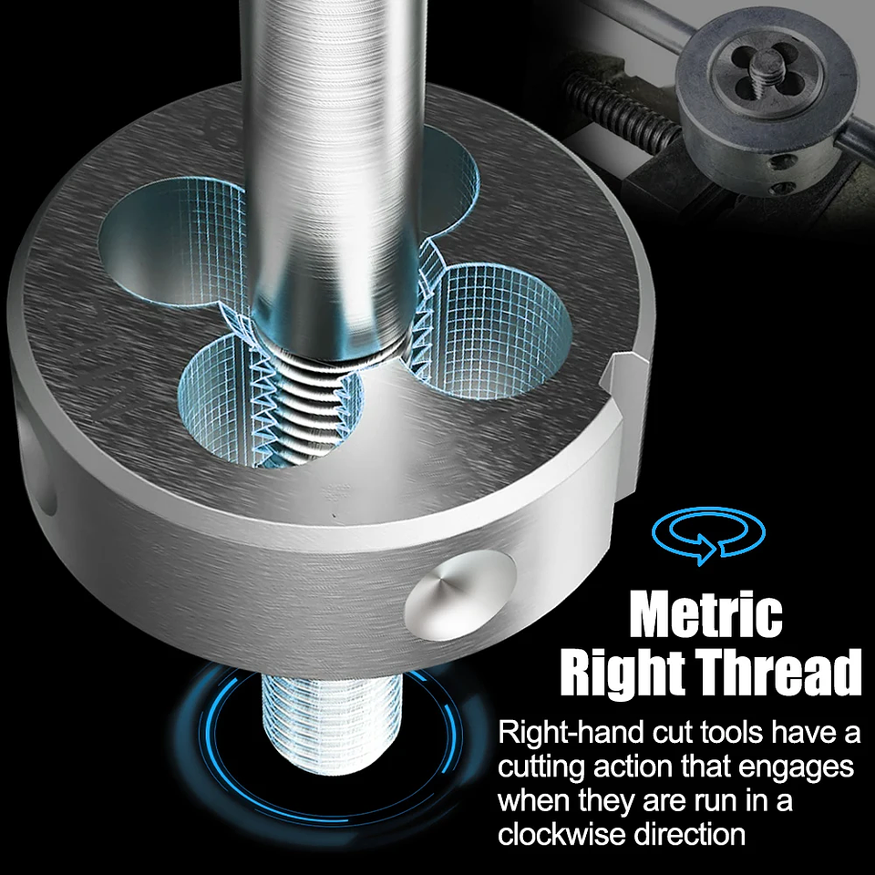 Professional Metric Round Thread Die | High-Hardness Alloy Steel Right-Hand Threading Tool 2