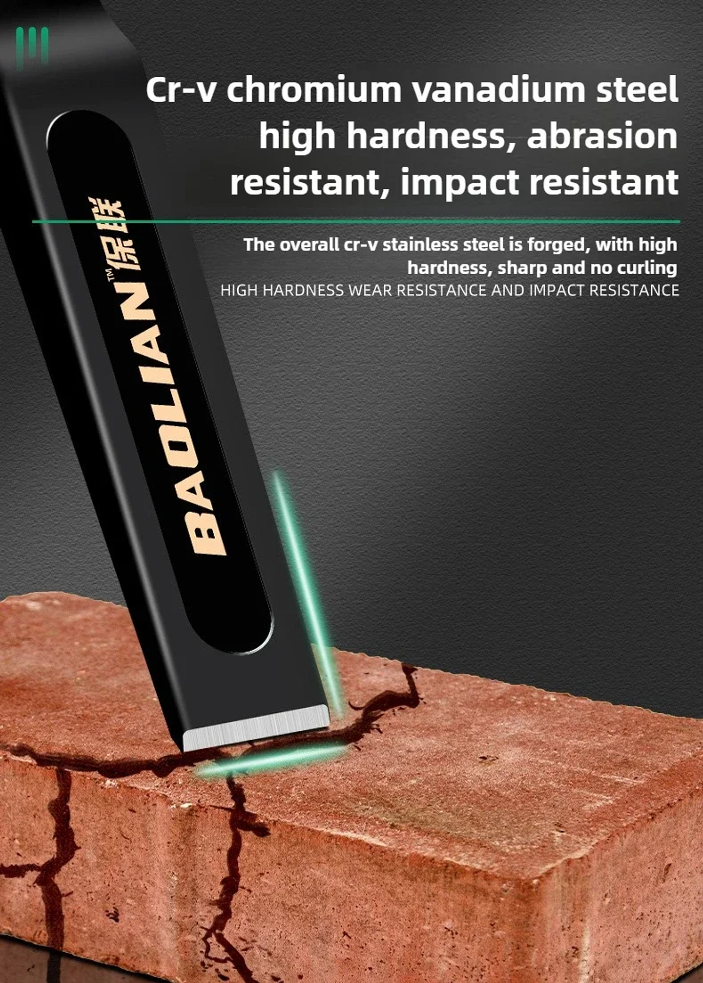 Professional Flat Head Woodworking Chisel | High-Strength Cr-V Alloy Steel Tool 9