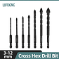 Industrial Hard Alloy Cross Hex Drill Bits | 4-Edge Carbide Tip for Tile, Glass, Concrete, and Wood - thumbnail 1
