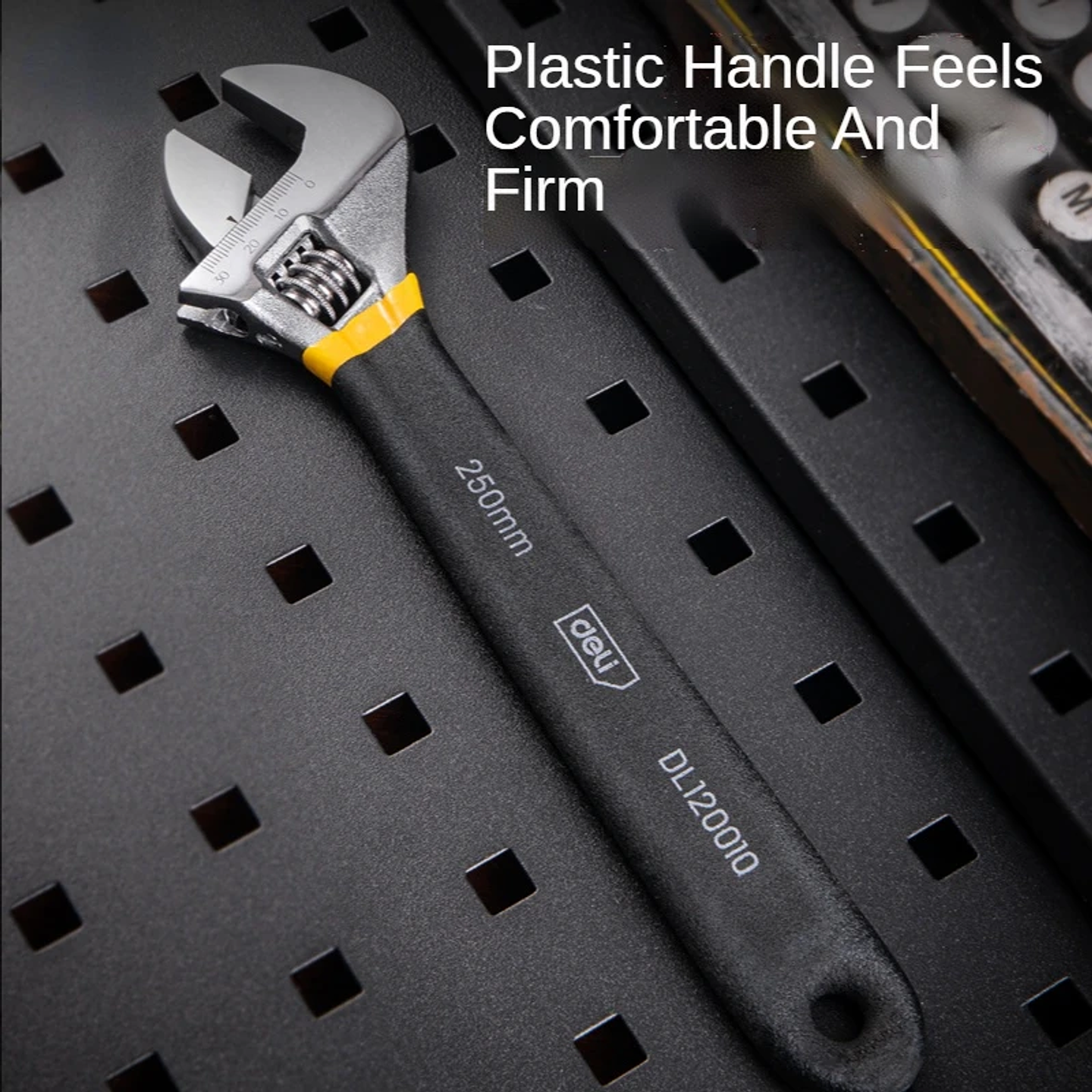 Deli Professional Adjustable Spanner | High-Torque Carbon Steel Wrench with Corrosion-Resistant Black Oxide Finish 4