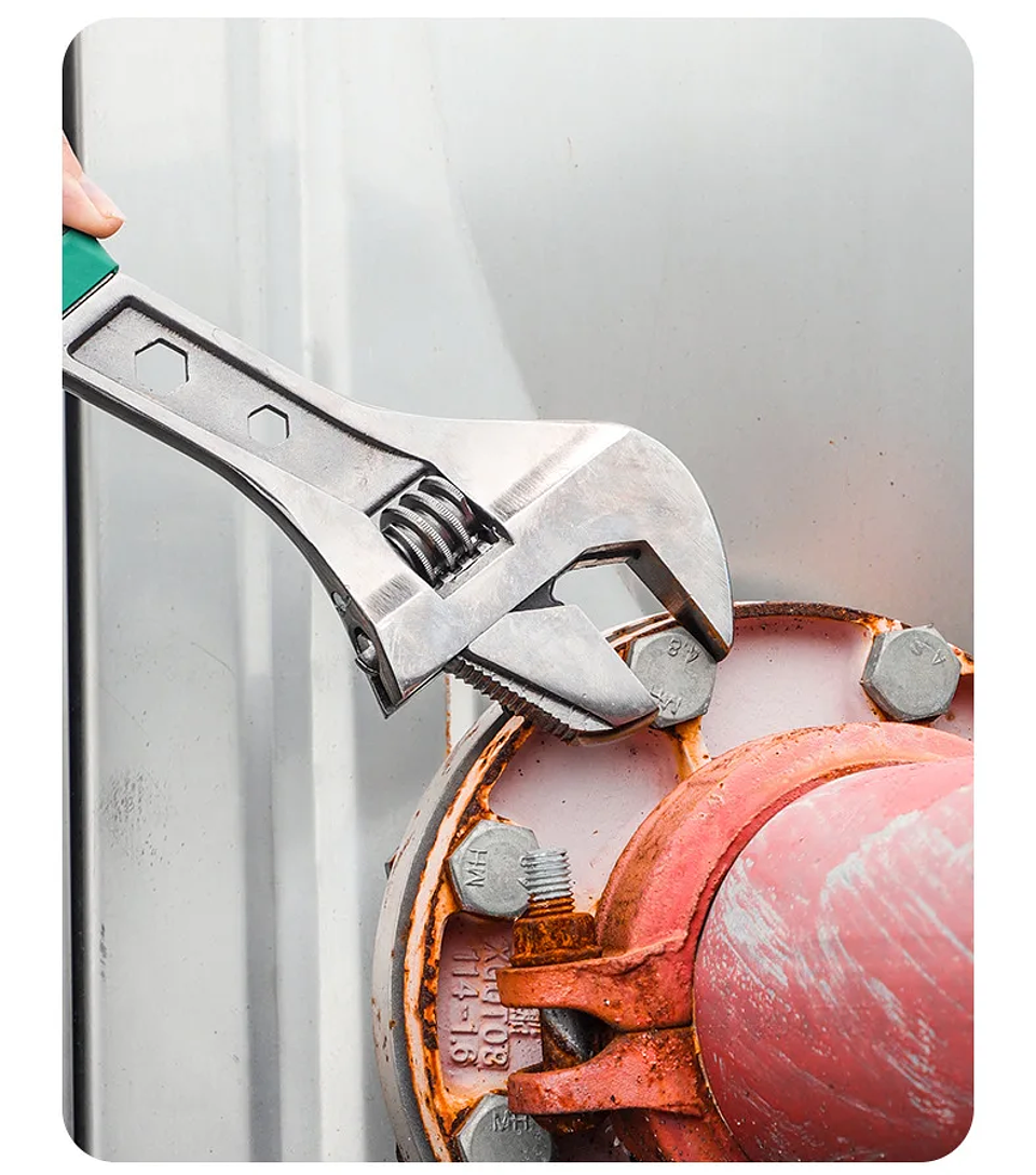 Industrial Adjustable Wrench | High-Strength Cr-V Precision Spanner 12