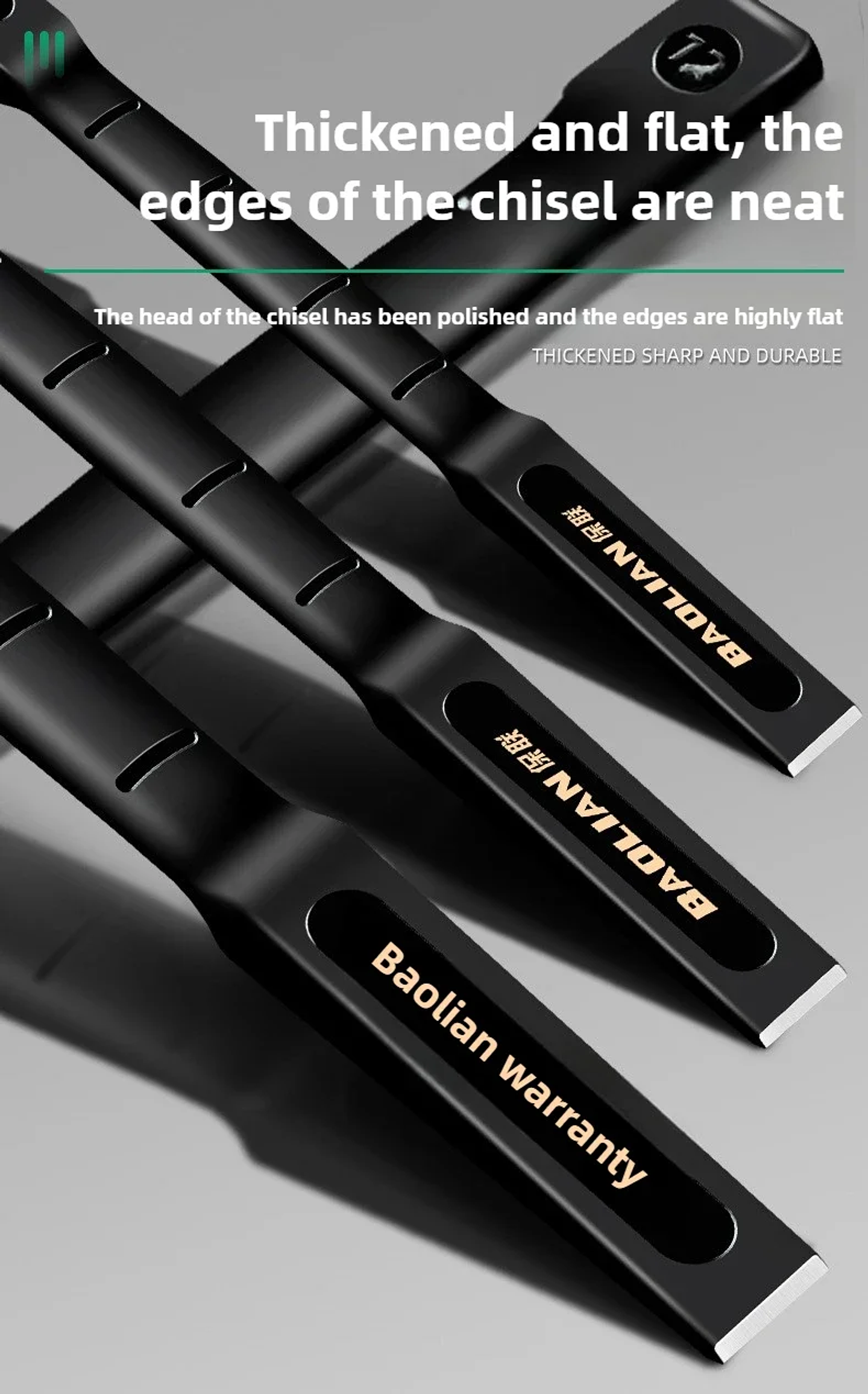 Professional Flat Head Woodworking Chisel | High-Strength Cr-V Alloy Steel Tool 12