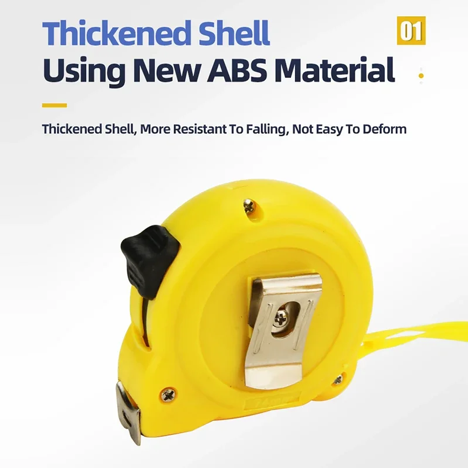 Precision Steel Tape Measure | High-Visibility Woodworking Rule with Impact-Resistant ABS Shell 3