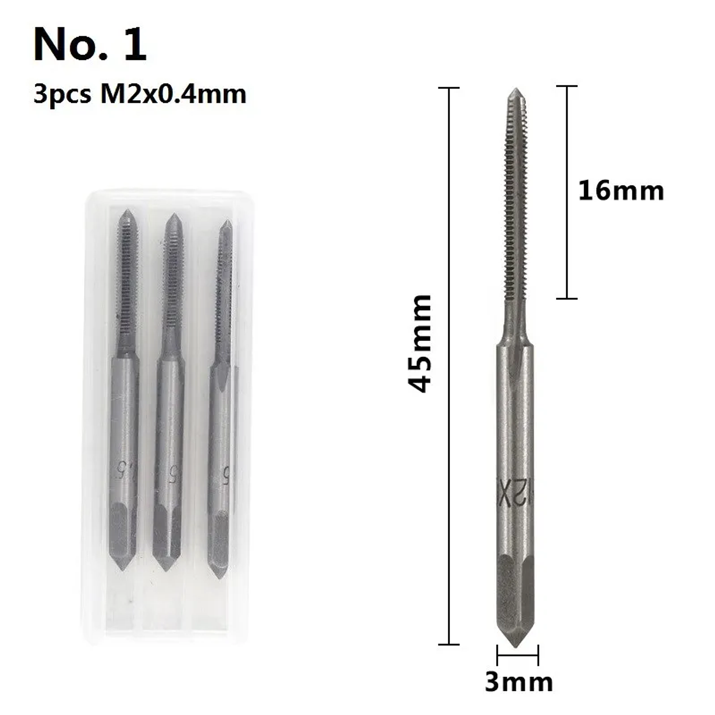 3-Piece Metric Hand Tap Set | High-Hardness Alloy Steel Threading Tool 13