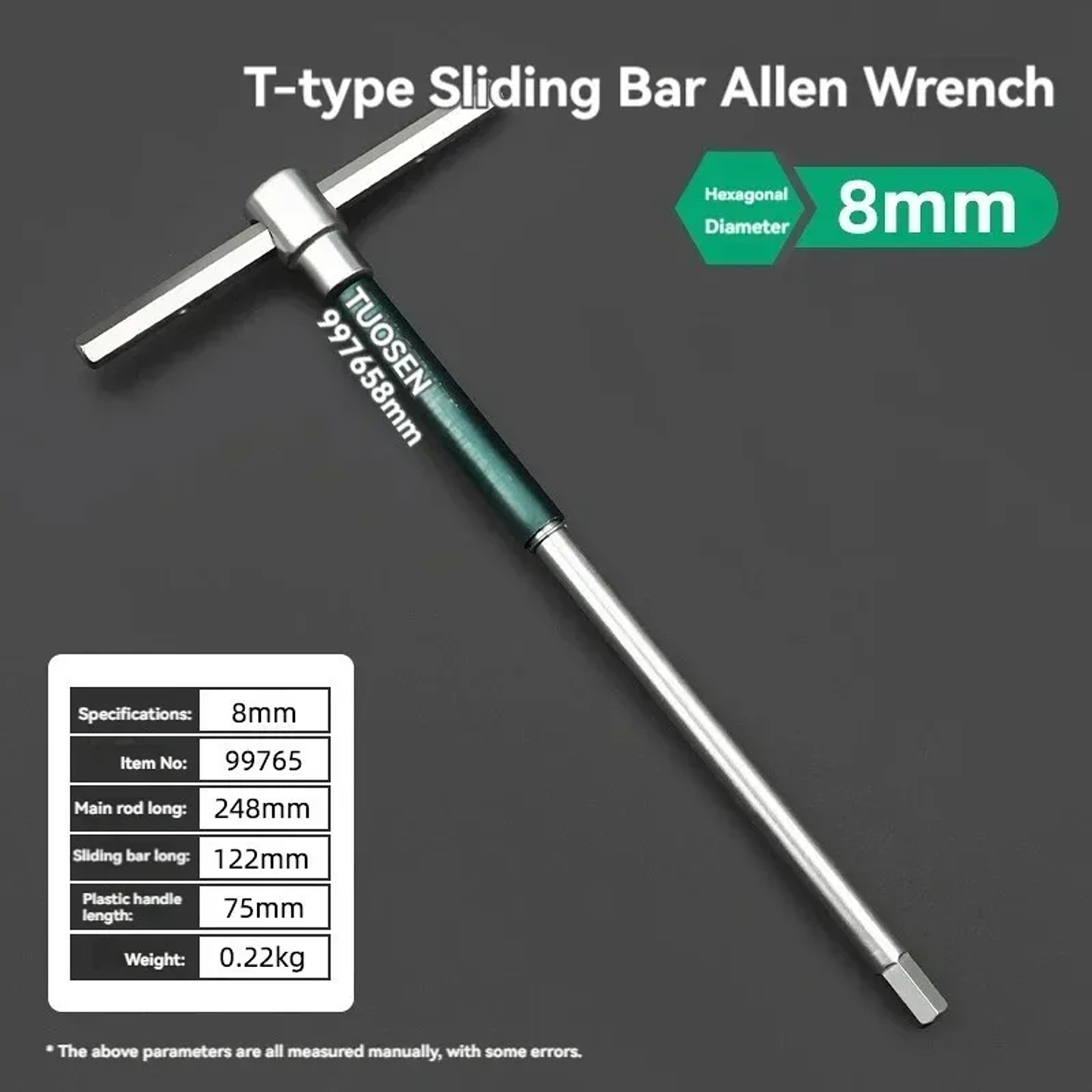 Heavy-Duty T-Handle Hex Key | High-Torque Carbon Steel Allen Wrench with Ergonomic Grip 8