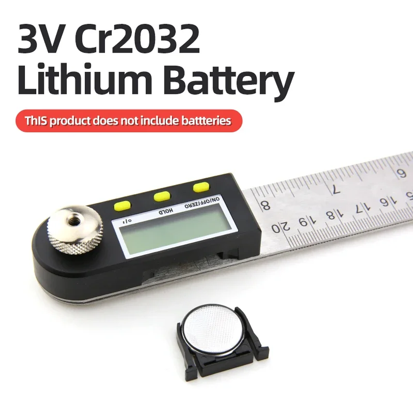 2-in-1 Digital Protractor & Angle Ruler | 360° Electronic Goniometer with LCD Display (200mm/8-Inch) 4