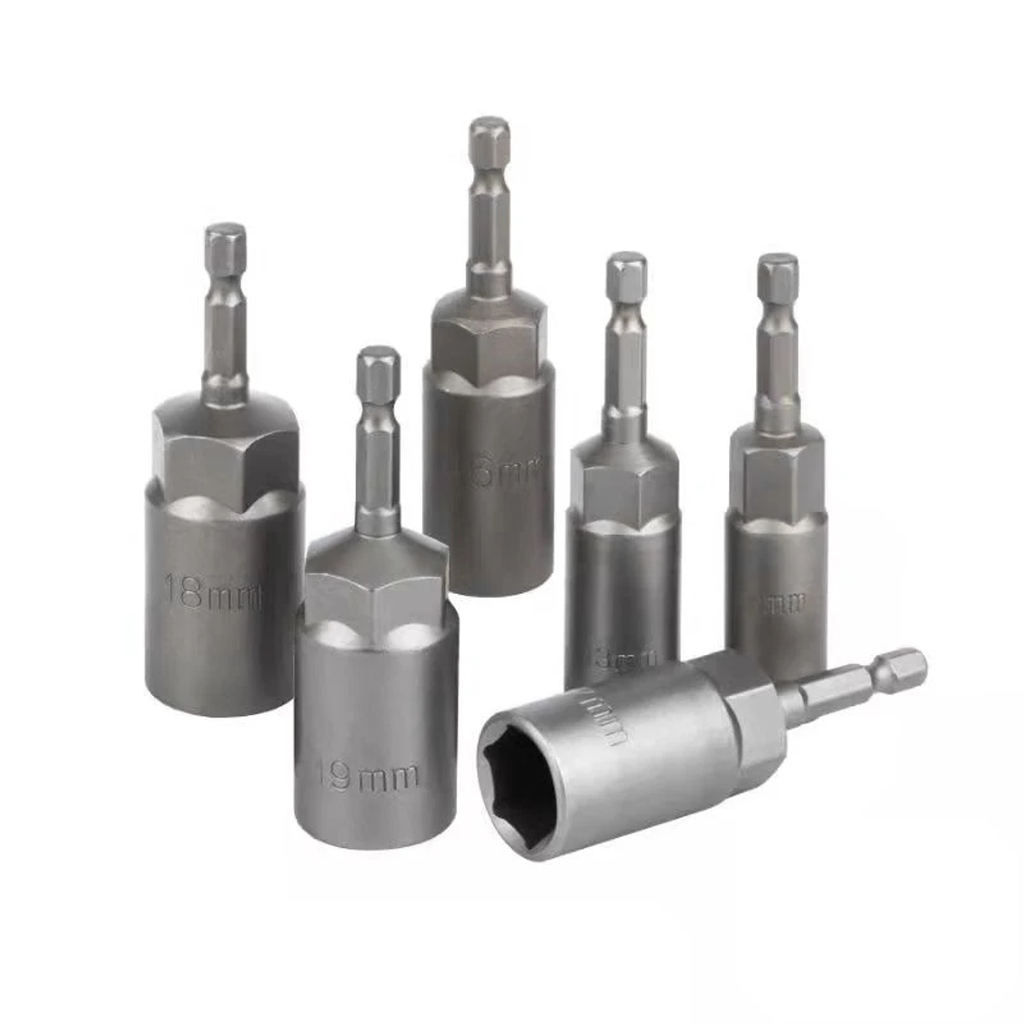 Magnetic Hex Nut Driver Set | 6.35mm Quick-Change Chrome Vanadium Steel Power Drill Bits 2