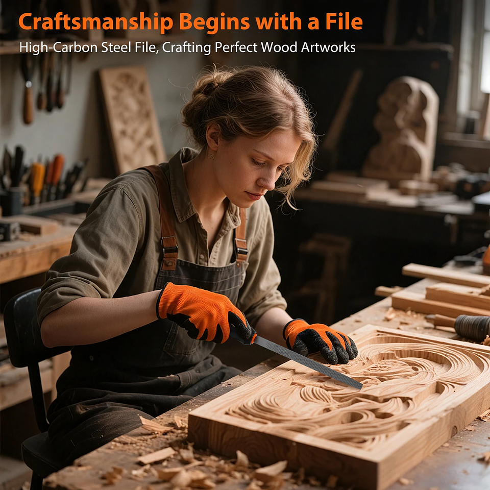 17-Piece Premium Metal & Wood File Set | T12 Alloy Steel Precision Tool Kit with Carrying Case 5