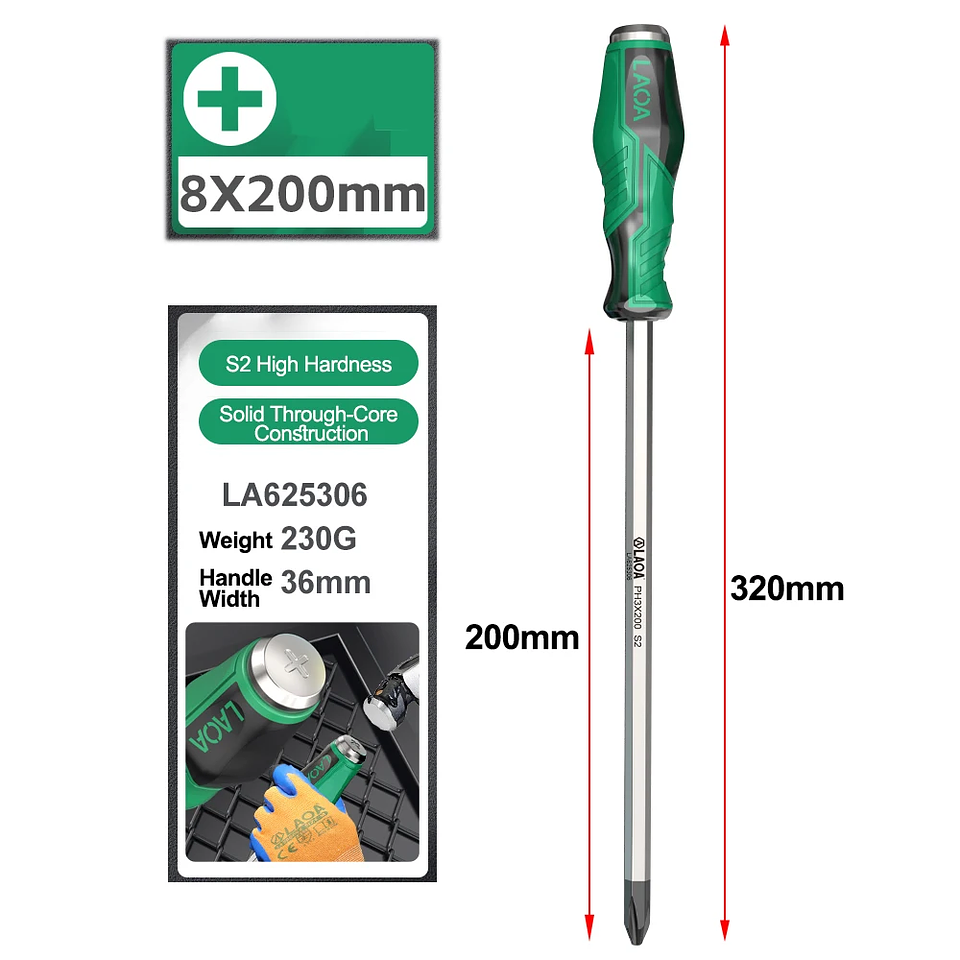 High-Precision Professional Screwdriver | Magnetic Non-Slip Industrial Hand Tool  7