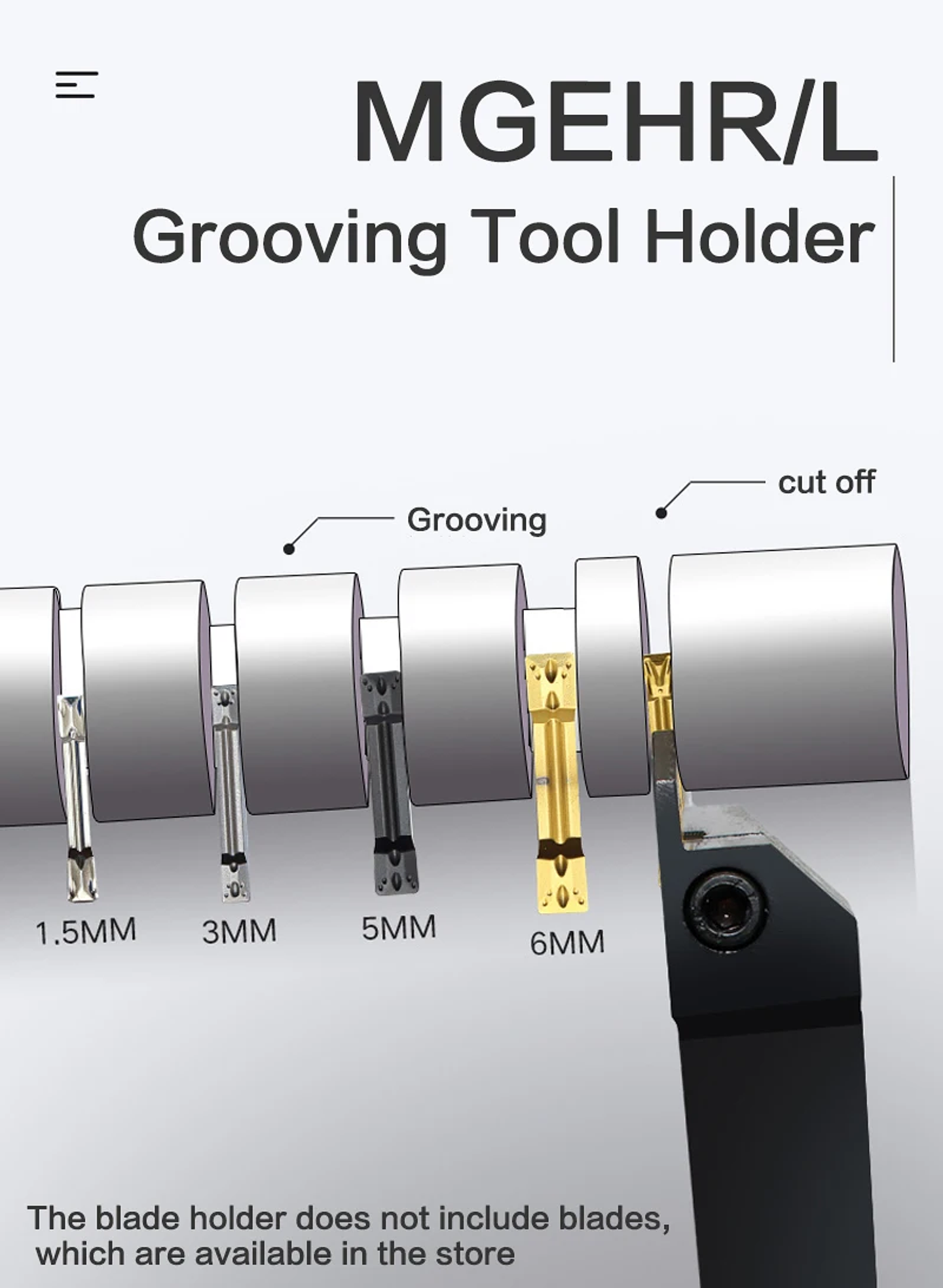 MGEHL1212 External Grooving Tool Holder | Hard Alloy Titanium-Coated Lathe Turning Tool 9