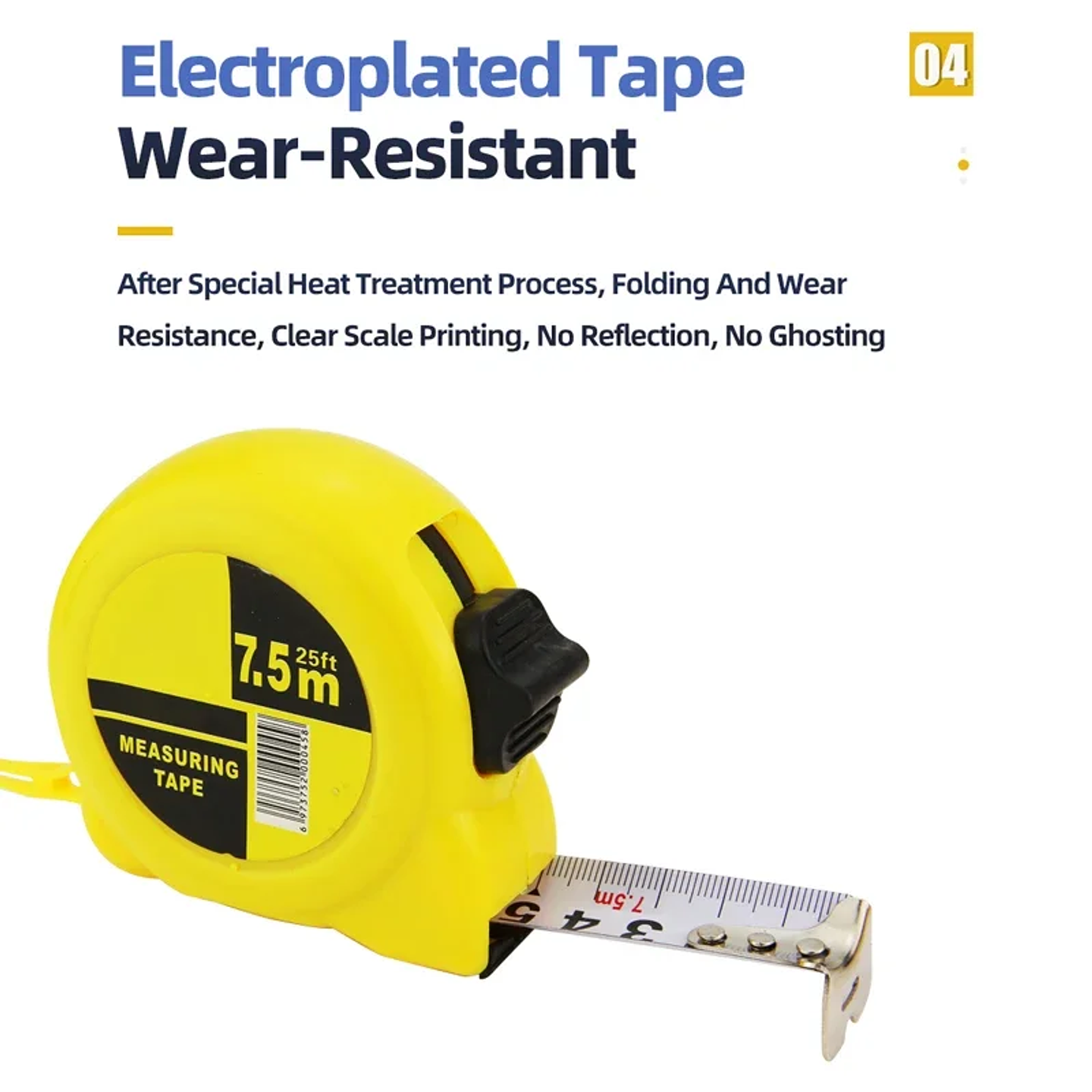 Precision Steel Tape Measure | High-Visibility Woodworking Rule with Impact-Resistant ABS Shell 6
