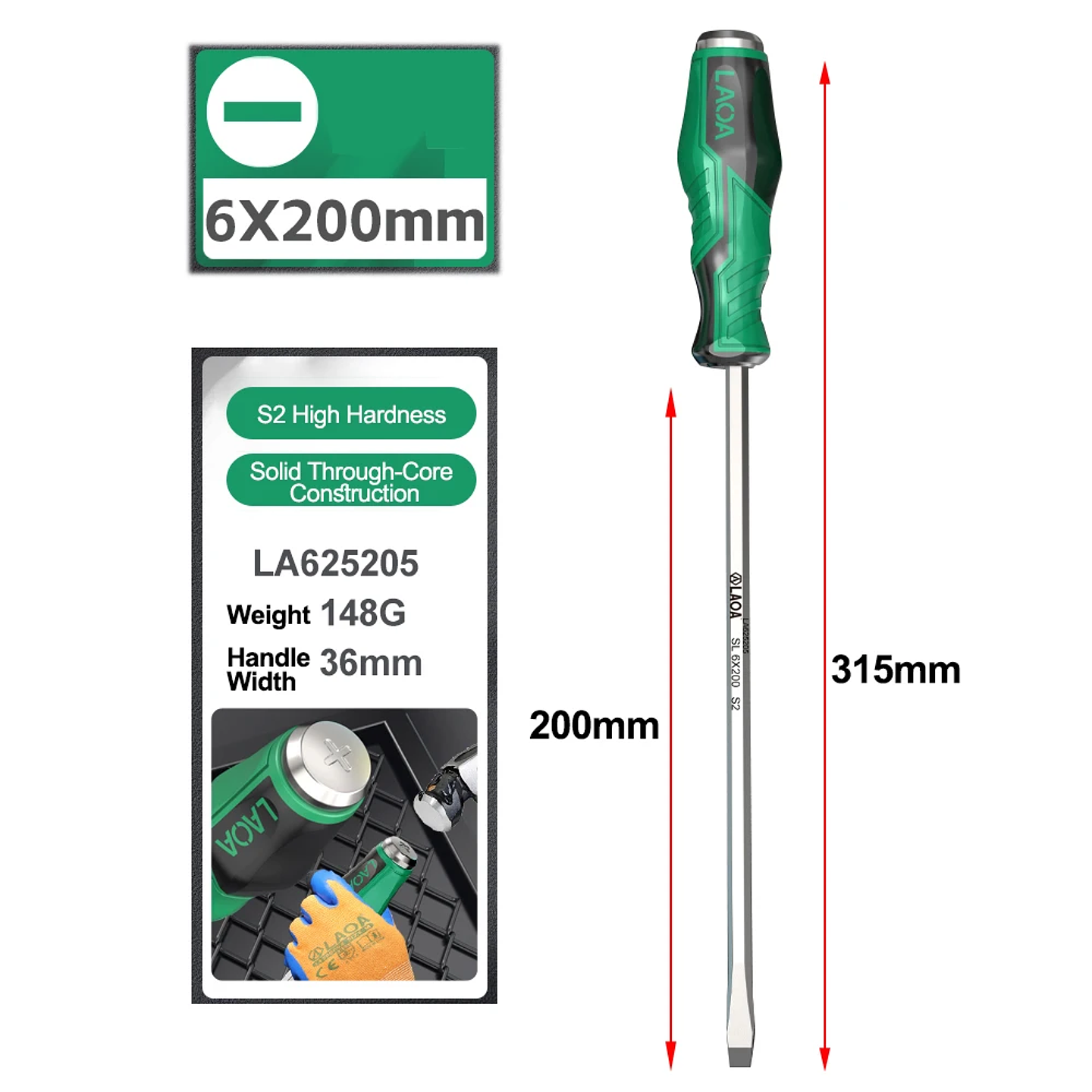 High-Precision Professional Screwdriver | Magnetic Non-Slip Industrial Hand Tool  8