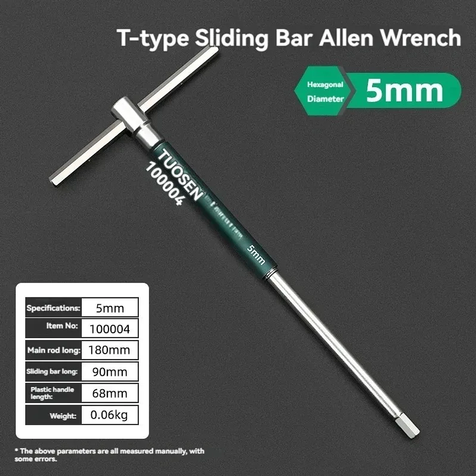 Heavy-Duty T-Handle Hex Key | High-Torque Carbon Steel Allen Wrench with Ergonomic Grip 10