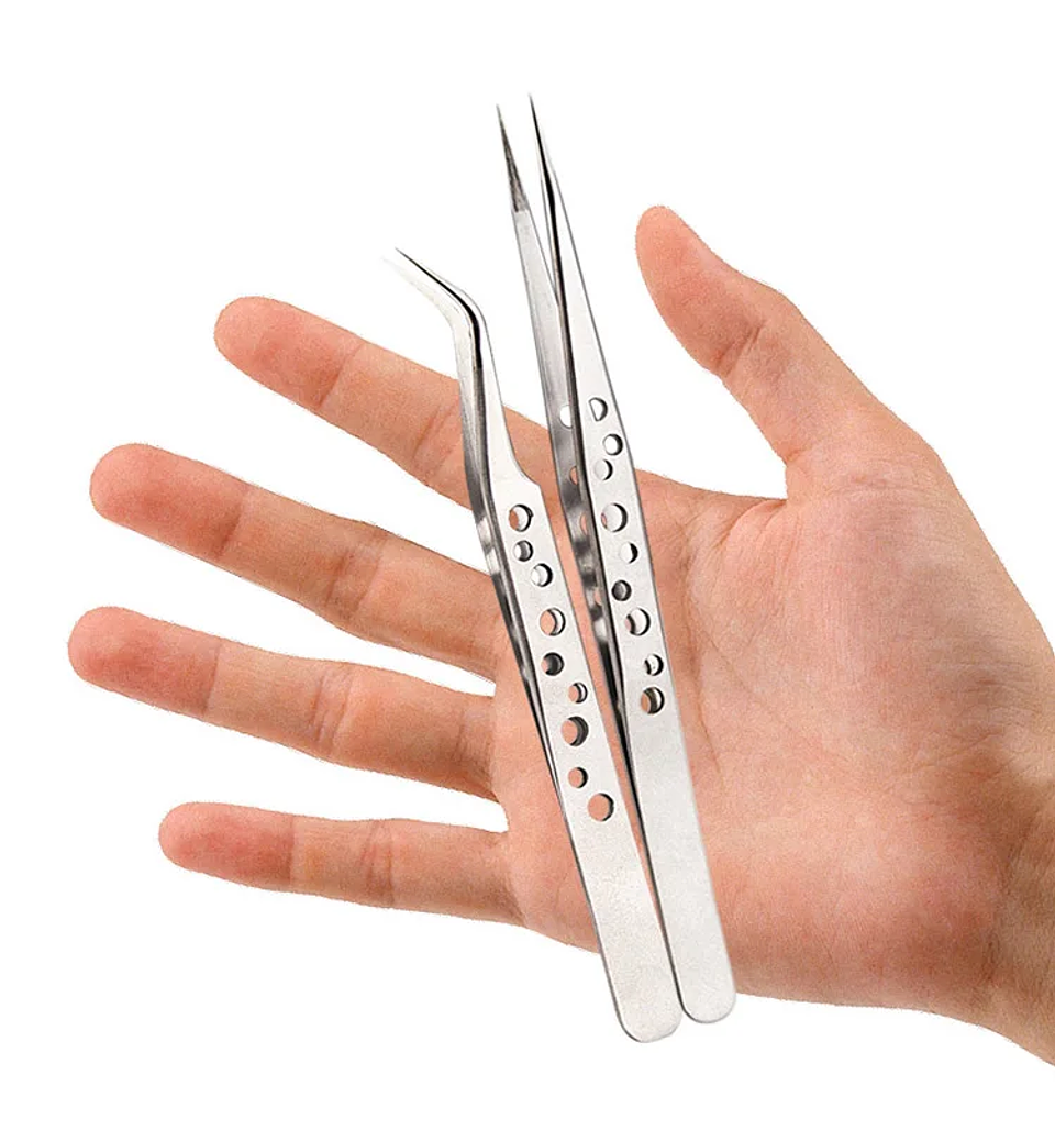 Professional Anti-Static Tweezers | High-Precision Stainless Steel Electronics Maintenance Tool 12