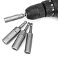 Magnetic Hex Nut Driver Set | 6.35mm Quick-Change Chrome Vanadium Steel Power Drill Bits - thumbnail 3