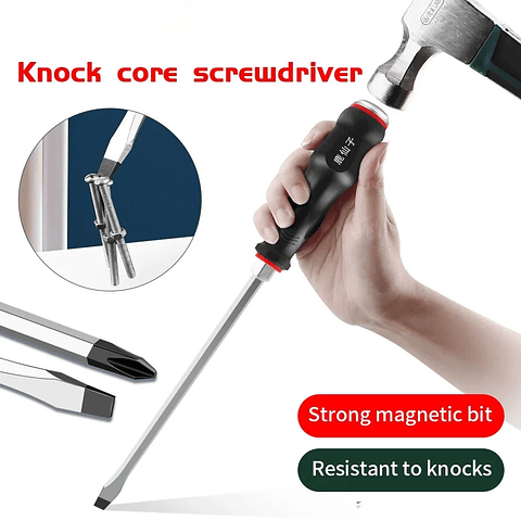 Heavy-Duty Go-Through Screwdriver | High-Torque Magnetic Chrome Vanadium Steel Driver for Automotive & Industrial Use