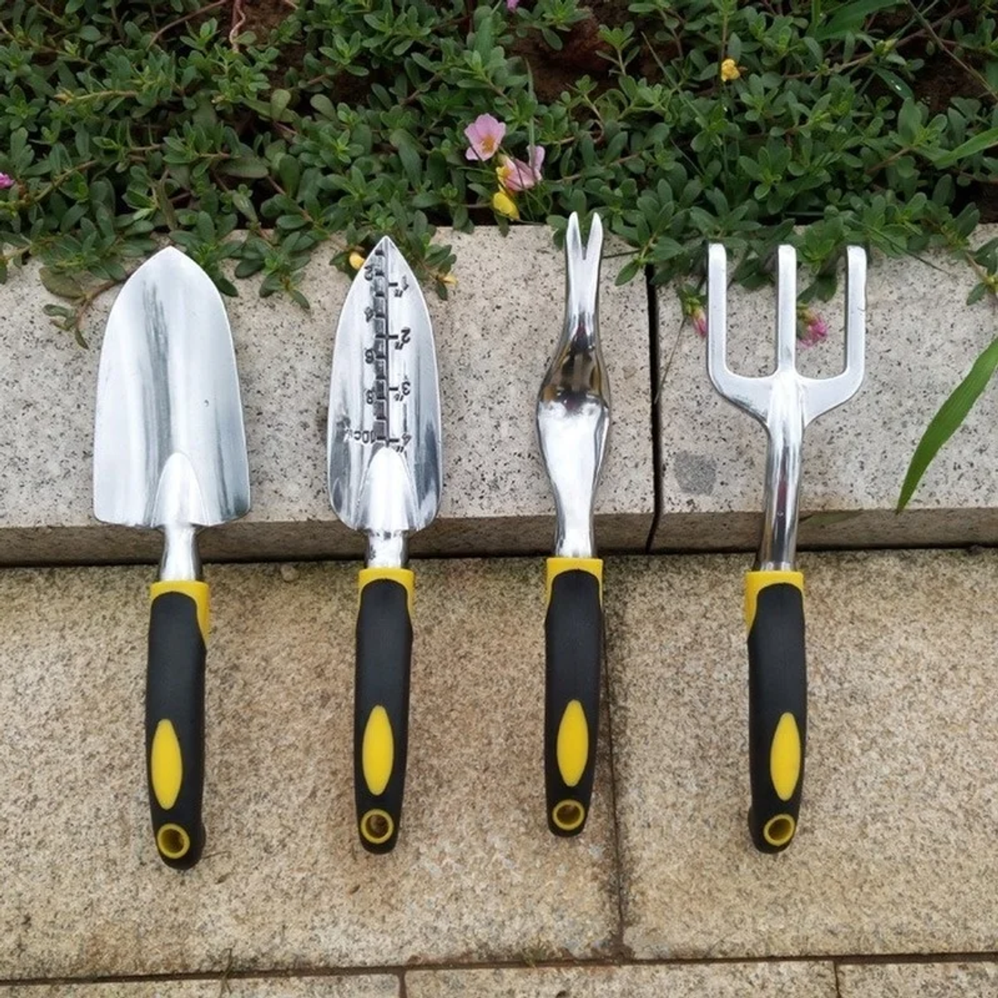 Heavy-Duty 5-Piece Garden Tool Set | Rustproof Alloy Steel Planting & Weeding Kit with Ergonomic Grips 1