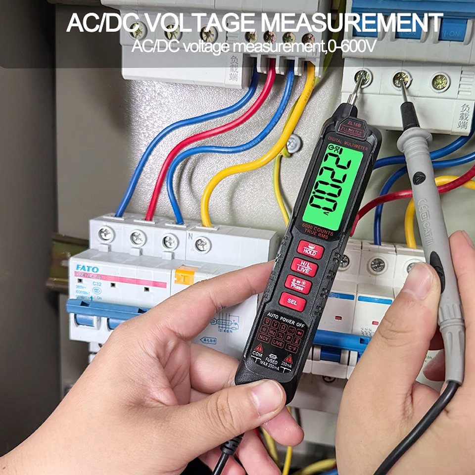 Professional Digital Multimeter | 6000 Counts High-Precision True RMS Tester with NCV & USB Charging 3