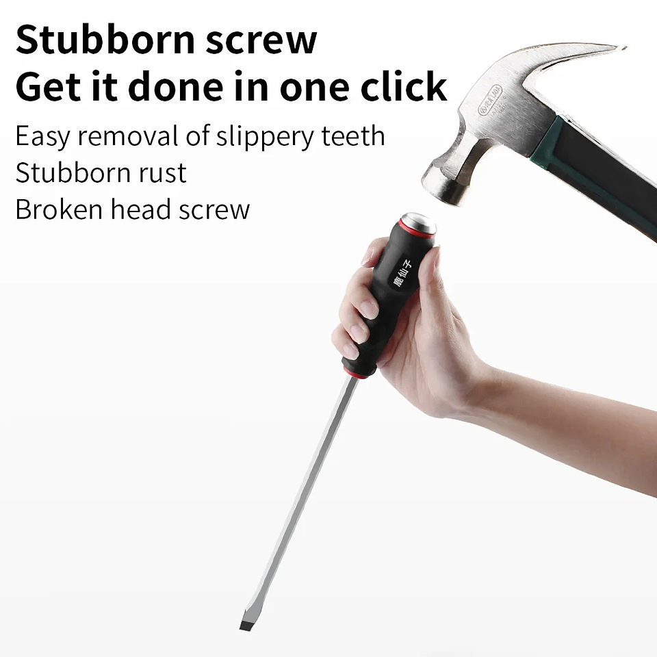 Heavy-Duty Go-Through Screwdriver | High-Torque Magnetic Chrome Vanadium Steel Driver for Automotive & Industrial Use 2